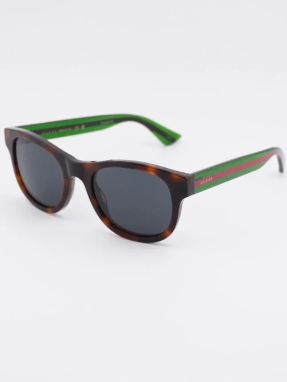 Gucci GG0003SN 003 Sunglasses Havana Square Frame, Grey Lenses